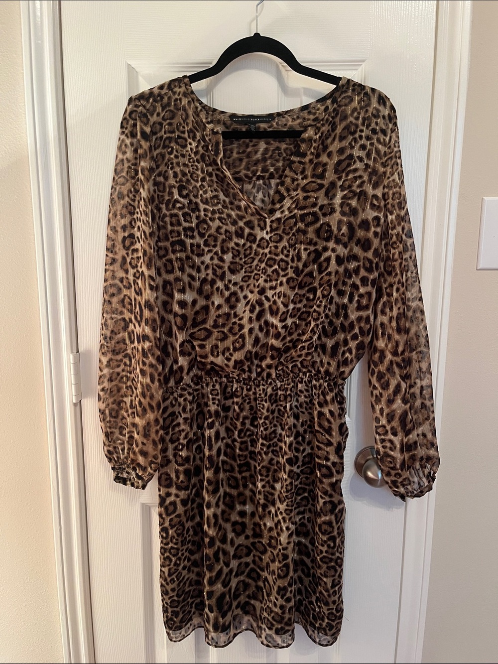 White House Black Market Leopard Dress - Picture 2 of 12